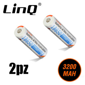 Batteria 18650 3,7V 3200mAh 2pz